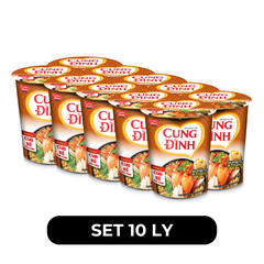 AFOTECH - Mì ly Cung Đình Cua bể rau răm, Mì ly Cua bể rau răm Cung Đình, Mì Cua bể rau răm Cung Đình - 65g/ly - 00306