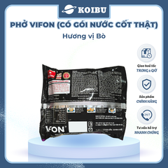 VIFON - Phở Vifon có gói xốt thịt hương vị Bò, Phở bò Vifon có gói nước cốt thịt, Phở ăn liền Vifon - 75g/gói - 00779