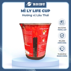 THIEN HUONG FOOD - Mì ly Life Cup hương vị Lẩu thái, Mì ly lẩu thái Life Cup, Mì lẩu thái Life Cup ly (60g/ly) - 00817