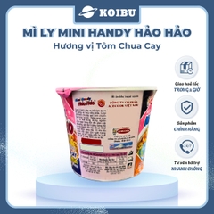 ACECOOK - Mì ly Mini Handy Hảo Hảo hương vị Tôm chua cay, Mì ly Tôm chua cay Hảo Hảo Mini Handy - 47g/ly - 00021