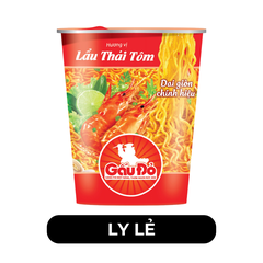 ASIAFOODS - Mì ly Gấu Đỏ Lẩu thái tôm, Mì ly Gấu Đỏ hương vị lẩu thái tôm, Mì ly lẩu thái tôm Gấu Đỏ - 65g/ly - 00338