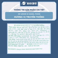 HANIL FOOD - Mì Udon N Hanil Food hương vị Truyền thống - 225g/gói - 00876