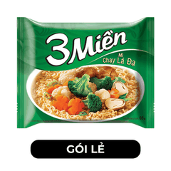 UNIBEN - Mì 3 Miền hương vị Chay Lá Đa - Mì chay lá đa 3 Miền ăn liền, Mì gói chay lá đa - 65g/gói - 00357