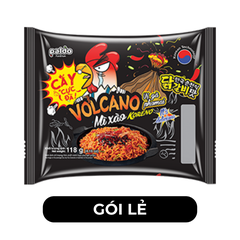 PALDO - Mì xào Koreno Volcano Gà cay phô mai, Mì xào khô gà cay phô mai Koreno Volcano Paldo - 118g/gói - 00380