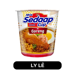 SEDAAP - Mì trộn Sedaap ly vị mì xào (ly trắng) - Mì Sedaap vị gà không cay vị mì xào, Mì ăn liền Indonesia, Mie Sedaap Instant Cup Mi Goreng, Mì ly Indonesia, Mì Indo - 85g/ly - 00288