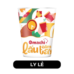 MASAN - Mì ly Omachi lẩu cầm tay hương vị Tomyum hải sản, Mì ly Tomyum hải sản Omachi, Mì Omachi ly - 71g/ly - 00081