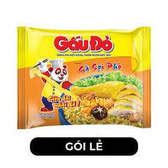ASIAFOODS - Mì Gấu Đỏ hương vị Gà sợi phở, Mì Gà sợi phở Gấu Đỏ, Mì gói ăn liền Gấu Đỏ Gà sợi phở - 63g/gói - 00325