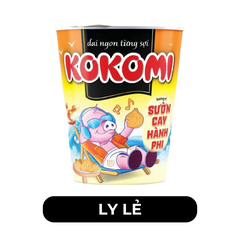 MASAN - Mì ly Kokomi hương vị Sườn Cay Hành Phi - Mì Kokomi ly hương vị Sườn Cay Hành Phi - 65g/ly - 00120