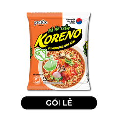 PALDO - Mì Koreno hương vị Kim chi, Mì kim chi Koreno, Mì Koreno úp 3 phút, Mì gói Koreno Hàn Quốc - 75g/gói - 00388