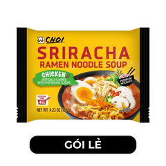 CHOI - Mì Choi Sriracha hương vị Gà cay, Mì Sriracha gà cay, Mì gà cay Sriracha, Mì Siracha gói - 120g/gói - 00344