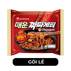 NONGSHIM - Mì trộn Chapagetti hương vị Tương đen cay Sachun, Mì tương đen Cay Nongshim, Mì Hàn Quốc - 137g/gói - 00430