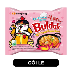 SAMYANG - Mì khô gà cay Samyang hương vị gà cay Carbonara, Mì gà cay Carbonara Samyang, Mì Hàn Quốc - 130g/gói - 00423