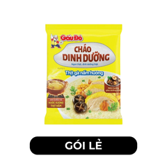 ASIAFOODS - Cháo dinh dưỡng Gấu đỏ hương vị Thịt gà nấm hương, Gấu Đỏ cháo thịt gà nấm hương Gấu Đỏ - 60g/gói - 00710