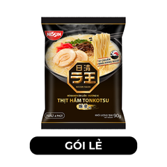 NISSIN - Mì ăn liền Nissin Raoh Ramen vị Thịt hầm Tonkotsu, Mì Ramen Nissin vị Tonkotsu, Mì ăn liền Nissin Raoh vị thịt hầm Tonkotsu - 90g/gói - 00375