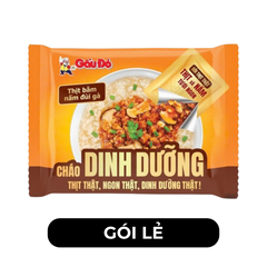 ASIAFOODS - Cháo Gấu đỏ (có gói thịt hầm thật) hương vị Thịt bằm nấm đùi gà, Cháo ăn liền Gấu đỏ - 74g/gói - 00665