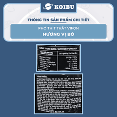 VIFON - Phở Vifon thịt thật hương vị Bò, Vifon Phở bò thịt thật Vifon, Phở thịt thật Vifon ăn liền - 90g/gói - 00813