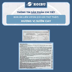 VIFON - Bún sườn cay thịt thật Vifon, bún sườn cay Vifon thịt thật, bún Vifon ăn liền thịt thật - 90g/gói