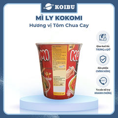 MASAN - Mì ly Kokomi hương vị Tôm chua cay, Mì tôm chua cay Kokomi ly, Kokomi mì ly ăn liền Kokomi - 66g/ly - 00862