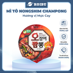 NONGSHIM - Mì tô Champong hương vị mực cay, Mì hải sản Champong, Mì mực cay Champong Hàn Quốc - 115g/tô - 00545
