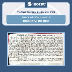 MENGZHOU - Snack mì giòn Chang Ji hương vị Bò kho, Snack mì gạch cua Chang Ji, Mì Trung Quốc - 25g/gói - 00162