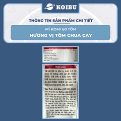 MASAN - Mì Komi hương vị Tôm chua cay, Komi Mì tôm chua cay Komi, Mì Kokomi tôm chua cay ăn liền - 60g/gói - 00809