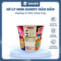 ACECOOK - Mì ly Mini Handy Hảo Hảo hương vị Tôm chua cay, Mì ly Tôm chua cay Hảo Hảo Mini Handy - 47g/ly - 00021