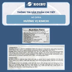 OTOKI - Mì Oppa hương vị Kim chi, Oppa Mì kim chi Oppa, Mì kim chi Hàn Quốc, Mì Oppa Hàn Quốc ăn liền - 65g/gói - 00072
