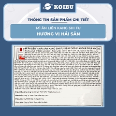 KANG SHI FU - Mì Kang Shi Fu hương vị Hải sản, Mì Kang Shi Fu ăn liền, Mì ăn liền Trung Hoa - 98g/gói - 00747