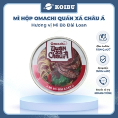 MASAN - Mì hộp Omachi quán xá châu Á hương vị Bò Đài Loan, Hộp đồ ăn Omachi quán xá châu Á mì ăn liền - 95g/gói - 00805