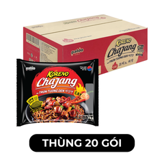 PALDO - Mì trộn Koreno Chajang tương đen cay, Mì trộn Koreno Úp 4p tương đen cay Koreno Chachang - 78g/gói - 00390