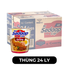 SEDAAP - Mì trộn Sedaap ly vị mì xào (ly trắng) - Mì Sedaap vị gà không cay vị mì xào, Mì ăn liền Indonesia, Mie Sedaap Instant Cup Mi Goreng, Mì ly Indonesia, Mì Indo - 85g/ly - 00288