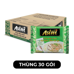 ASIAFOODS - Cháo Asim Đậu xanh thịt bằm nấm đùi gà (có gói rau thịt thật), Cháo ăn liền Asim Đậu xanh - 74g/gói - 00334