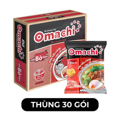 MASAN - Mì khoai tây Omachi hương vị Xốt Bò Hầm, Mì Omachi sốt bò hầm ăn liền, Mì Omachi gói - 80g/gói - 00114