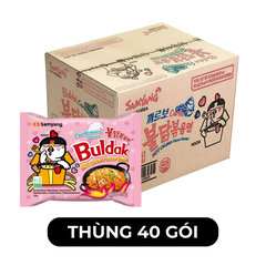 SAMYANG - Mì khô gà cay Samyang hương vị gà cay Carbonara, Mì gà cay Carbonara Samyang, Mì Hàn Quốc - 130g/gói - 00423