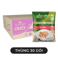 XUANAN - Cháo yến mạch Xuân An hương vị Thịt bằm, Cháo yến mạch thịt bằm Xuân An cháo thịt bằm ăn liền - 40g/gói - 00670