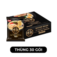 NISSIN - Mì ăn liền Nissin Raoh Ramen vị Thịt hầm Tonkotsu, Mì Ramen Nissin vị Tonkotsu, Mì ăn liền Nissin Raoh vị thịt hầm Tonkotsu - 90g/gói - 00375