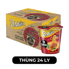 UNIBEN - Mì ly 3 Miền Gold Bò hầm rau thơm, Mì ly Bò hầm rau thơm 3 Miền Gold, Mì 3 Miền Gold ly - 65g/ly - 00359