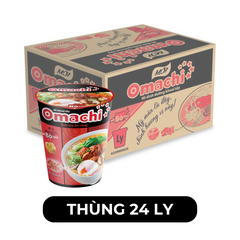 MASAN - Mì ly OMACHI KHÔNG THỊT vị Xốt Bò Hầm - Mì ly ăn liền không thịt Omachi, Mì ly khoai tây Omachi, Mì ly healthy không chiên Omachi - 70g/ly - 00108