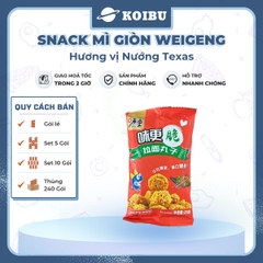 ANHUI - Snack mì giòn WeiGeng hương vị Nướng Texas, Snack mì nướng Texas WeiGeng, Mì Trung Quốc - 25g/gói - 00502