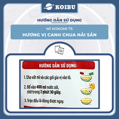 MASAN - Mì Kokomi 75 Canh chua hải sản, Kokomi 75 Mì canh chua hải sản Kokomi 75 gói ăn liền - 75g/gói - 00216