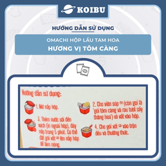 MASAN - Omachi Lẩu Tam Hoa hương vị tôm càng (có tôm thật), lẩu Omachi sợi Tam Hoa tôm càng thật ăn liền - 121g/hộp - 00891