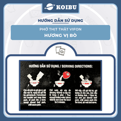 VIFON - Phở Vifon thịt thật hương vị Bò, Vifon Phở bò thịt thật Vifon, Phở thịt thật Vifon ăn liền - 90g/gói - 00813