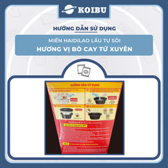 YIHAI - Lẩu tự sôi Haidilao hương vị Bò cay Tứ Xuyên, Hadilao Lẩu bò cay Tứ Xuyên Hadilao ăn liền - 435g/hộp - 00788