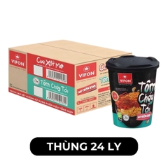 VIFON - Mì ly trộn khô Vifon vị Tôm cháy tỏi, mì ly Vifon Tôm cháy tỏi, mì ly trộn Vifon ăn liền - 75g/ly - 00236