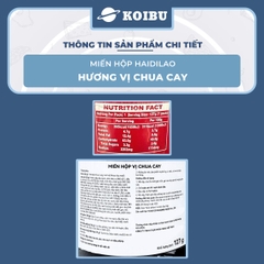 YIHAI - Miến hộp Haidilao hương vị Chua cay, Haidilao miến Chua cay Haidilao hộp, Miến Haidiao ăn liền - 127g/hộp - 00819