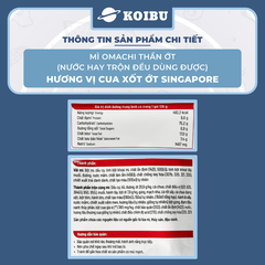 MASAN - Mì trộn Omachi Thần Ớt hương vị Cua xốt ớt Singapore, Omachi thần ớt mì cua xốt ớt Singapore - 125g/gói - 00850