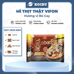 VIFON - Mì thịt thật Vifon hương vị Bò cay, Vifon Mì Bò cay thịt thật Vifon, Mì Vifon thịt thật - 90g/gói - 00816