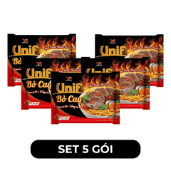 UNI-PRESIDENT - Mì Unif hương vị Bò Cay - Mì Unif gói bò cay, Mì gói bò cay Unif, Mì ăn liền Unif - 75g/gói - 00471
