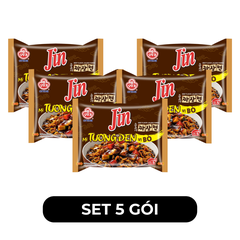 OTTOGI - Mì nấu Jin hương vị trộn Tương đen bò, Mì trộn tương đen bò Jin, Mì trộn Jin tương đen bò - 135g/gói - 00528