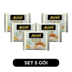ASIAFOODS - Cháo Asim Đậu trắng gà hầm bí đỏ (có gói rau thịt thật), Cháo Đậu trắng gà hầm bí đỏ Asim - 74g/gói - 00336